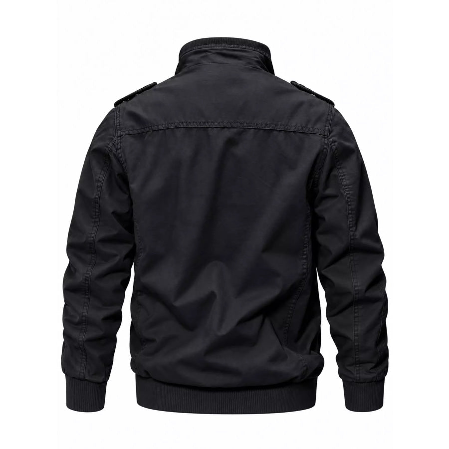 Men’s Military Style Tactical Bomber Jacket with Multi-Pocket Utility Design Apparel and Accessories