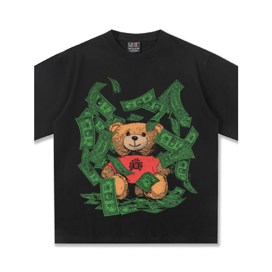 Men’s Money Bear Graphic Short Sleeve T-Shirt Apparel and Accessories