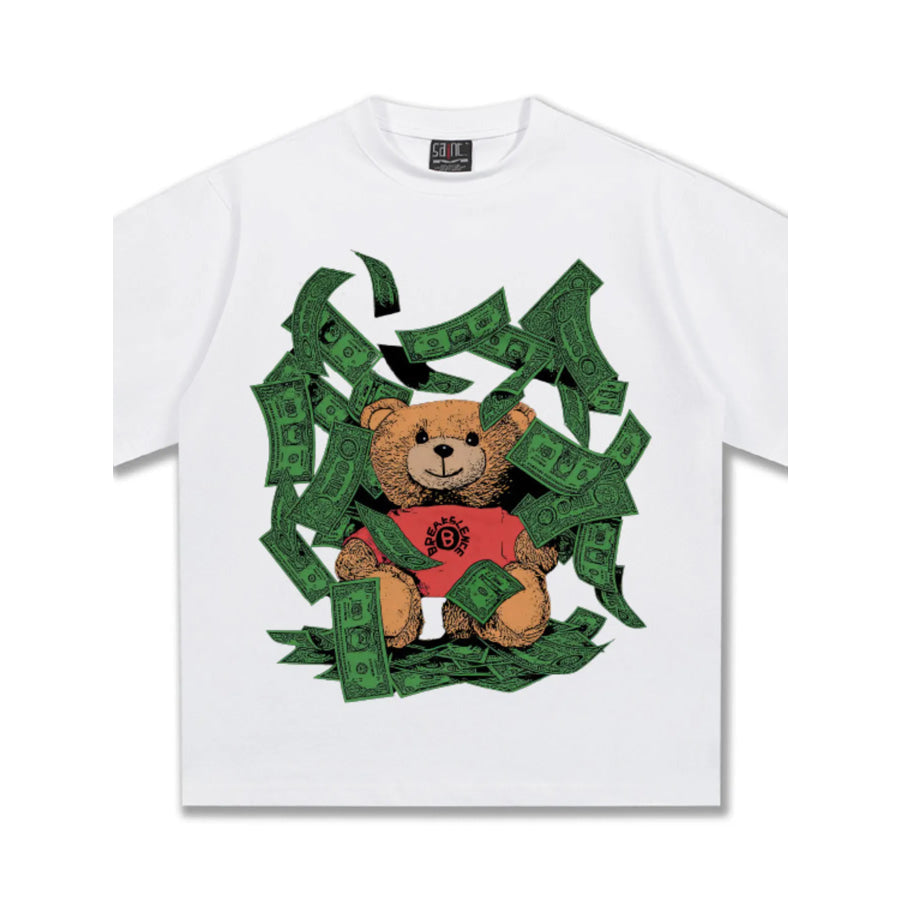 Men’s Money Bear Graphic Short Sleeve T-Shirt Apparel and Accessories