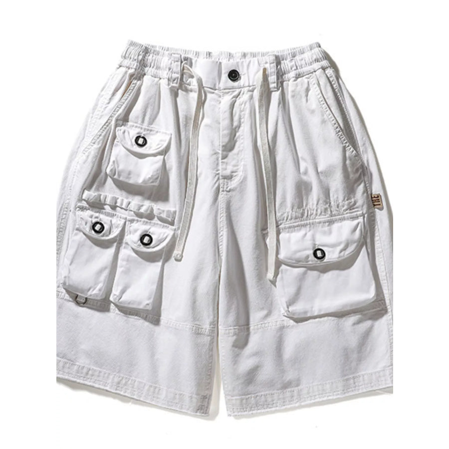 Men’s Multi Pockets Shorts White / M Apparel and Accessories