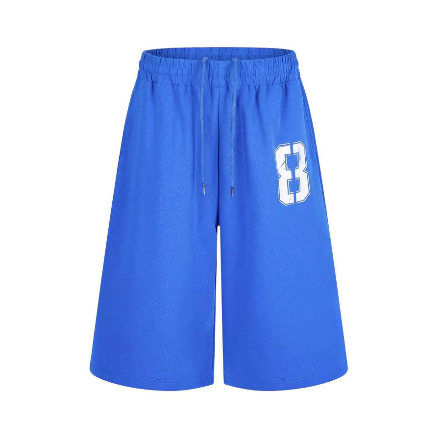 Men’s Number 8 Wide Leg Capris Blue / S Apparel and Accessories