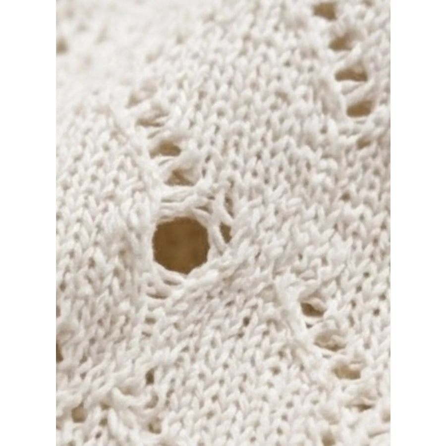 Men’s Openwork Short Sleeve Cardigan Apparel and Accessories