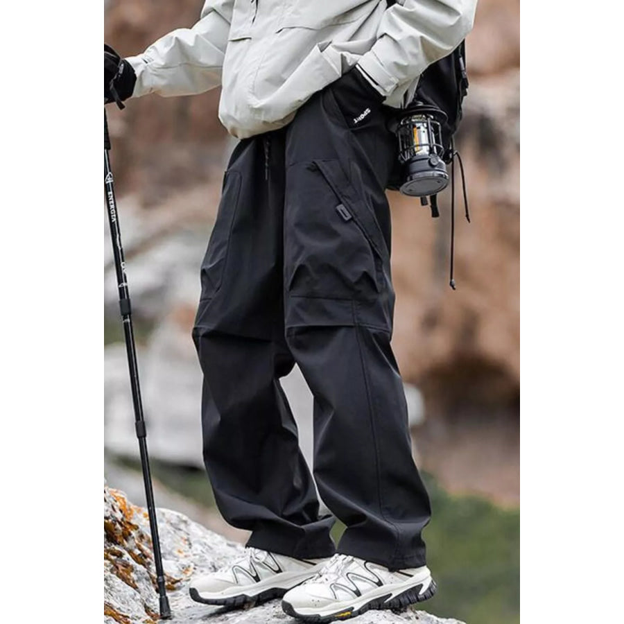 Men’s Outdoor Relaxed Fit Cargo Pants Black / S Apparel and Accessories