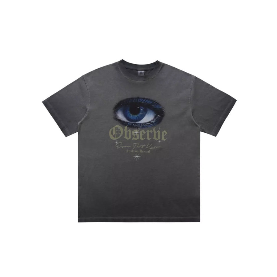 Men’s Oversized Eye Graphic Short Sleeve T-Shirt Apparel and Accessories