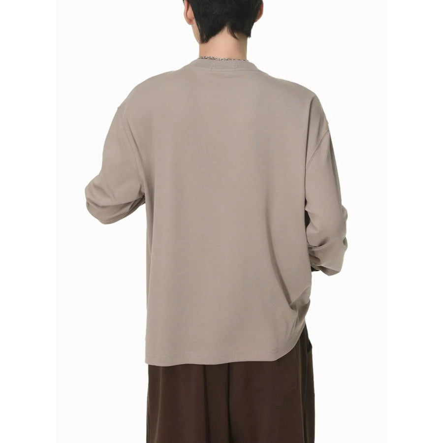 Men’s Oversized Long Sleeve T-Shirt Apparel and Accessories