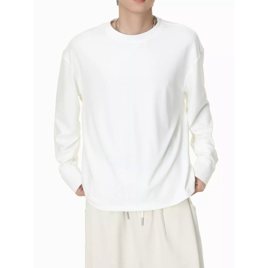 Men’s Oversized Long Sleeve T-Shirt White / S Apparel and Accessories
