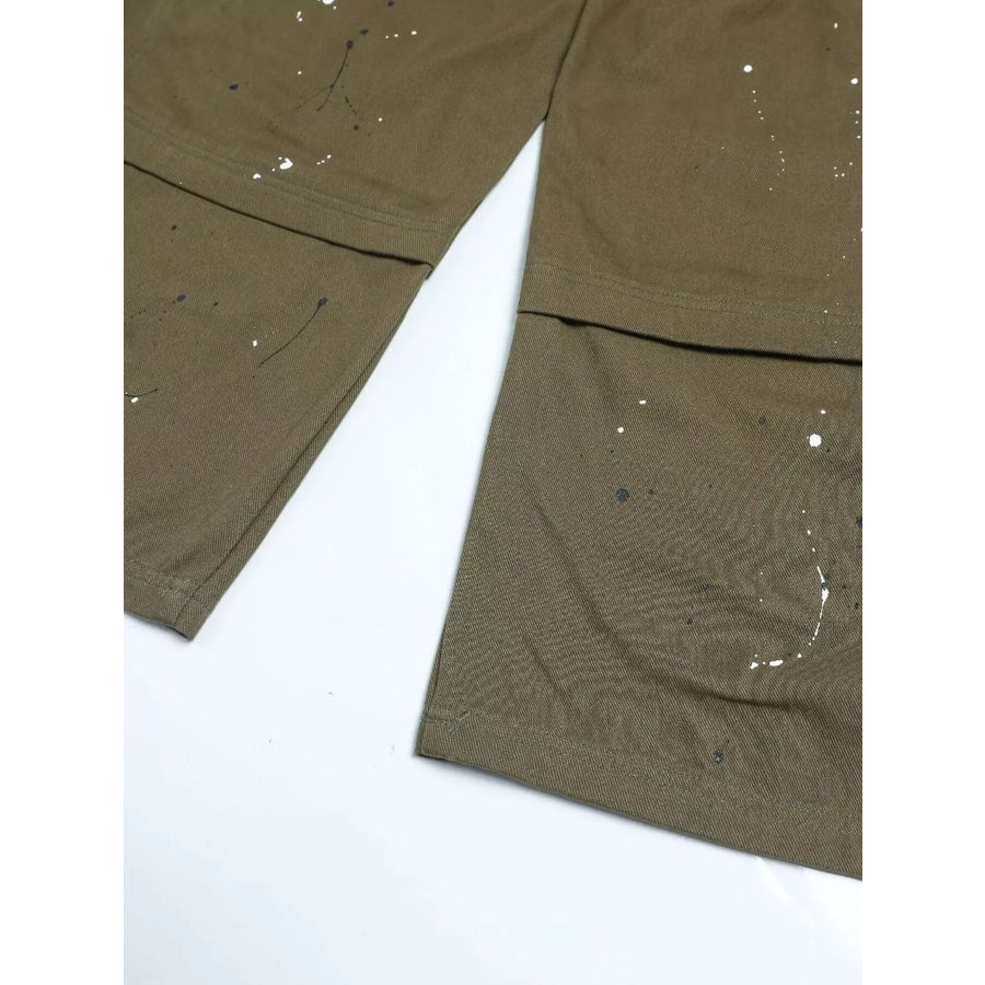 Men’s Paint Splatter Cargo Pants Apparel and Accessories