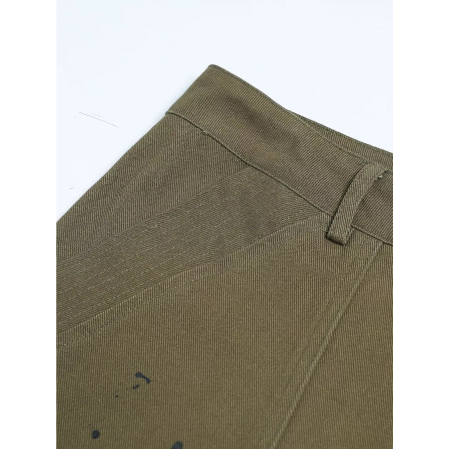 Men’s Paint Splatter Cargo Pants Apparel and Accessories