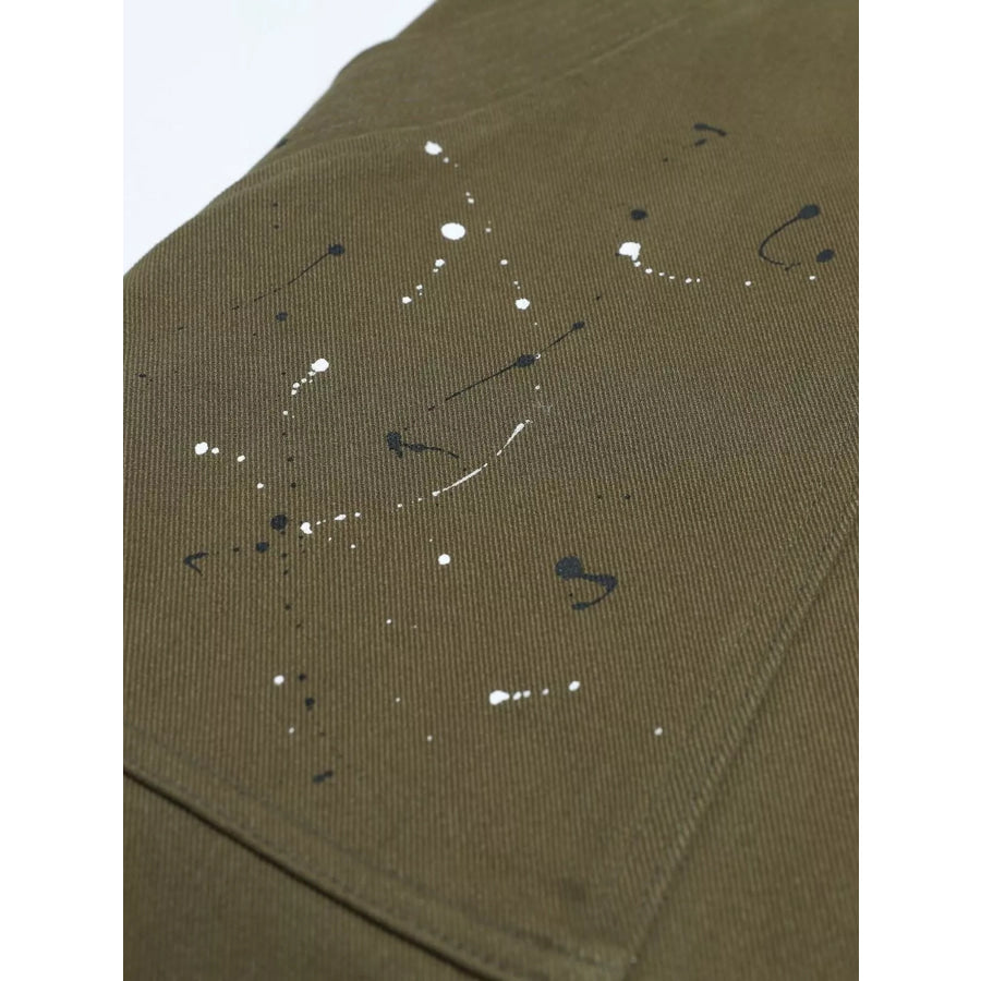 Men’s Paint Splatter Cargo Pants Apparel and Accessories