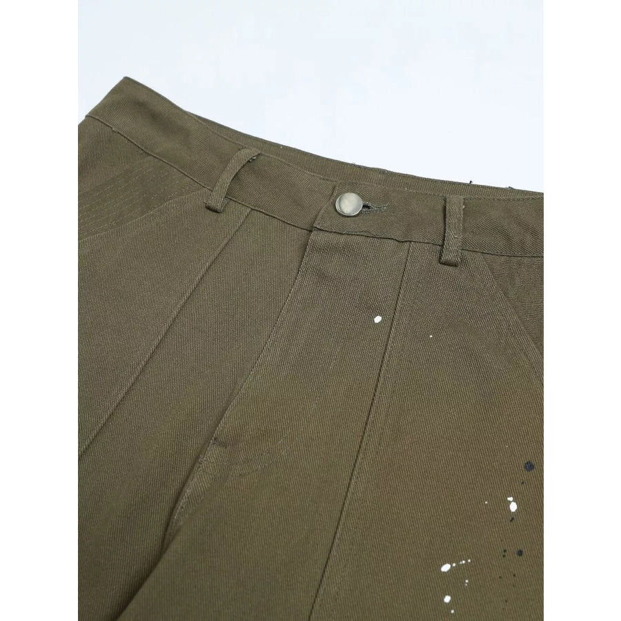 Men’s Paint Splatter Cargo Pants Apparel and Accessories