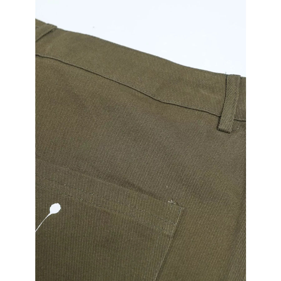 Men’s Paint Splatter Cargo Pants Apparel and Accessories