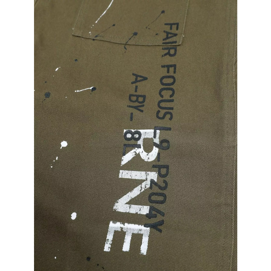 Men’s Paint Splatter Cargo Pants Apparel and Accessories