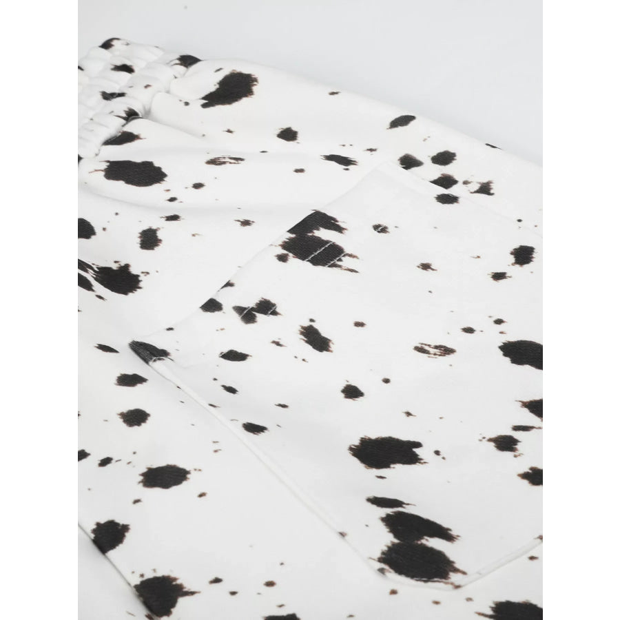Men’s Paint Splatter Print Wide-Leg Casual Pants Apparel and Accessories