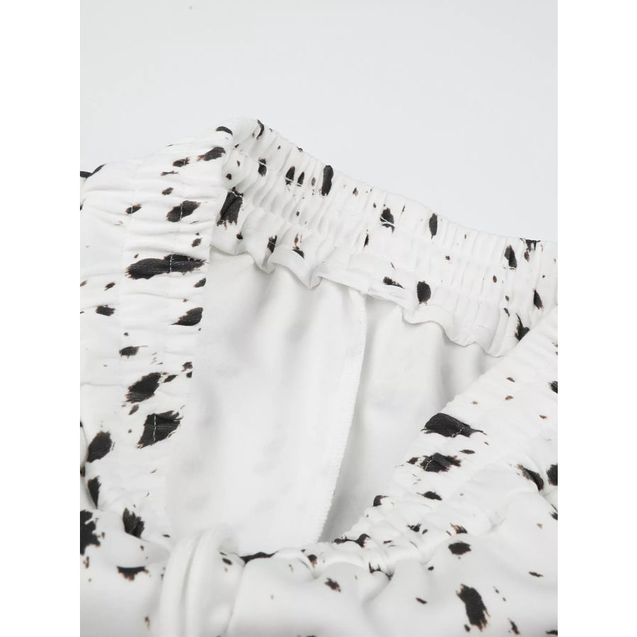 Men’s Paint Splatter Print Wide-Leg Casual Pants Apparel and Accessories