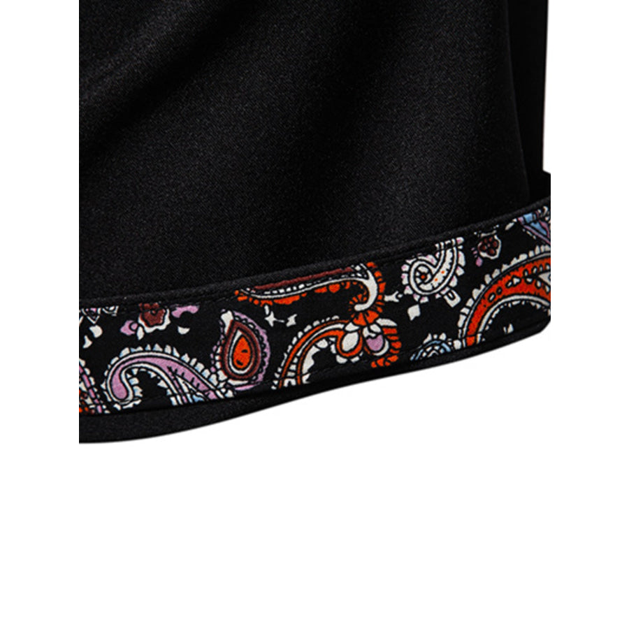 Men’s Paisley Trim Short Sleeve Shirt Apparel and Accessories
