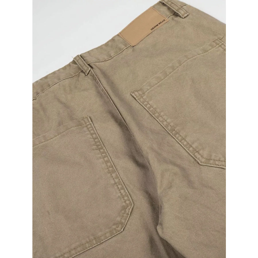 Men’s Patchwork Wide-Leg Cargo Pants Apparel and Accessories