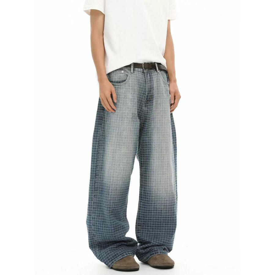Men’s Plaid Relaxed Fit Jeans
