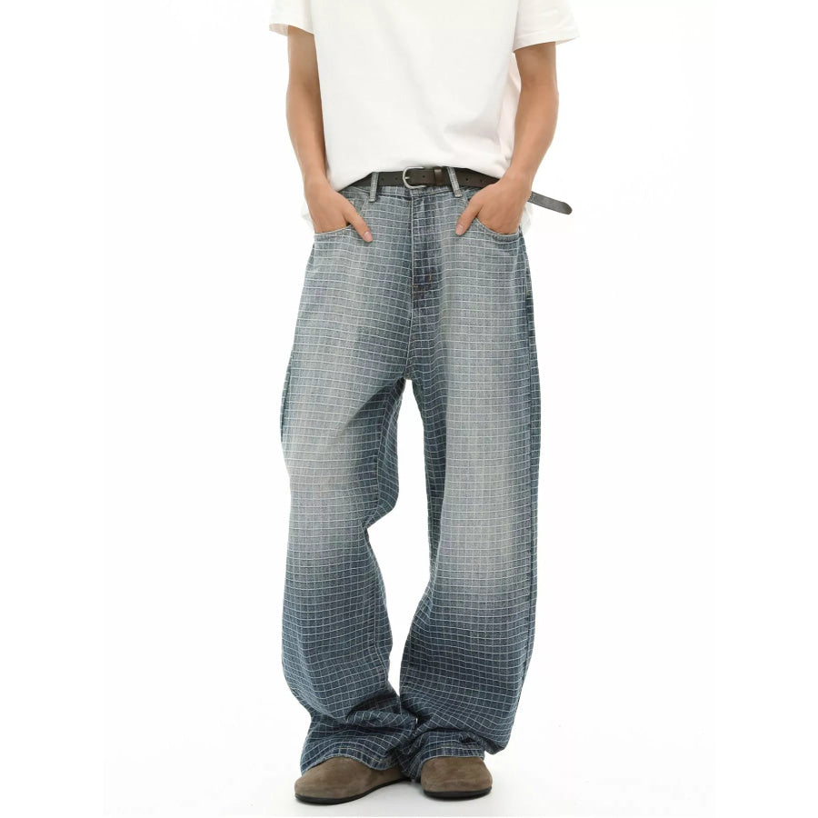 Men’s Plaid Relaxed Fit Jeans