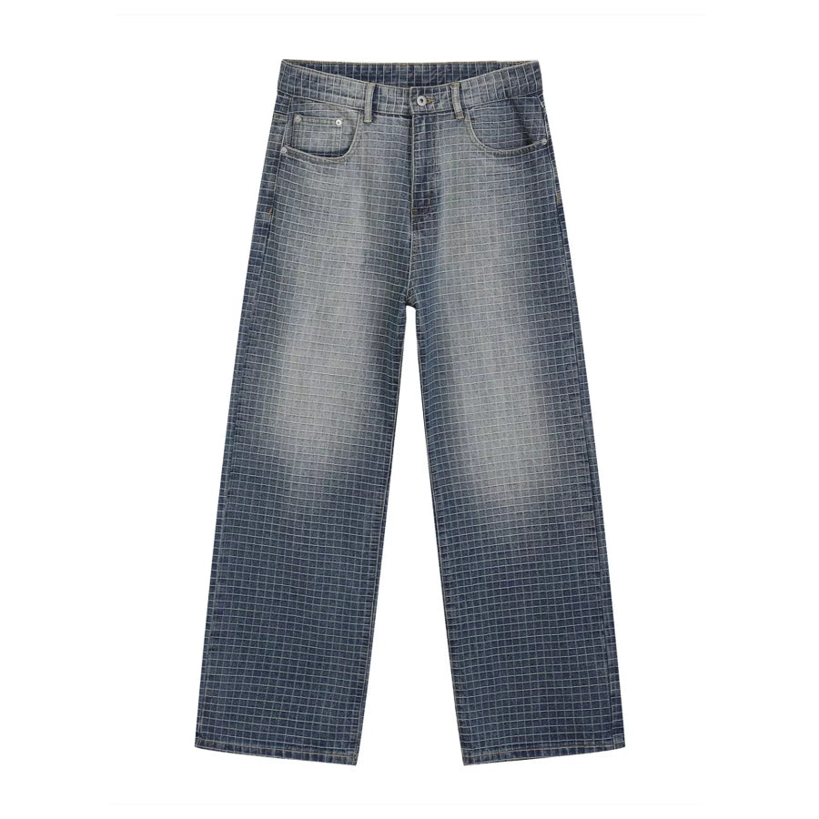 Men’s Plaid Relaxed Fit Jeans