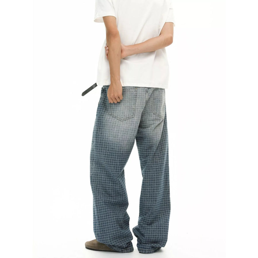 Men’s Plaid Relaxed Fit Jeans