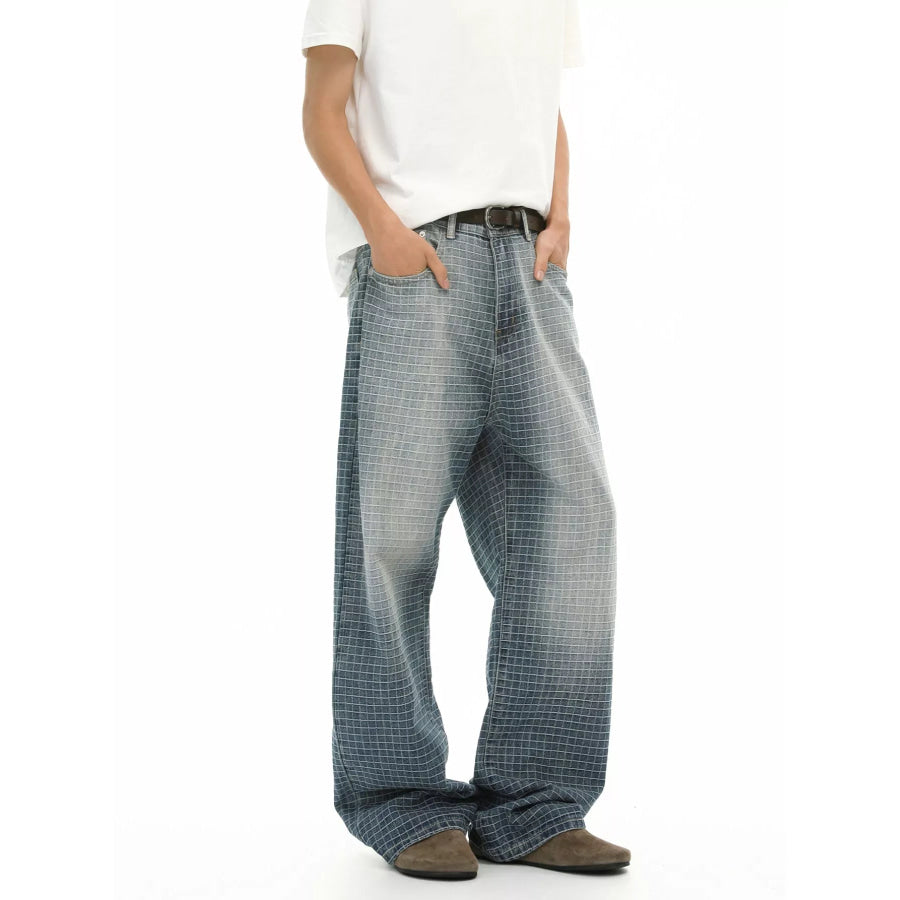 Men’s Plaid Relaxed Fit Jeans