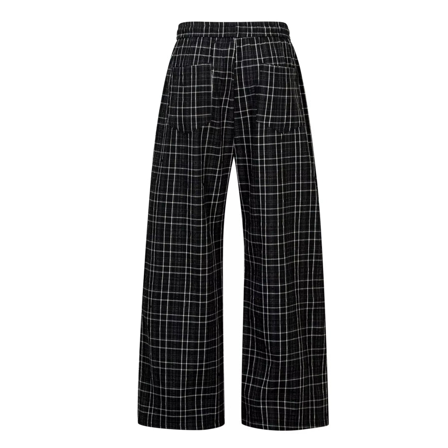 Men’s Plaid Wide-Leg Pants Apparel and Accessories