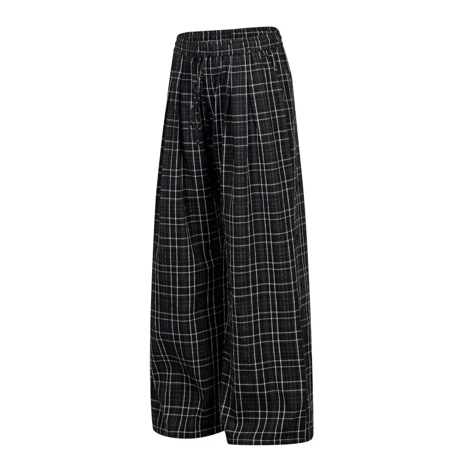 Men’s Plaid Wide-Leg Pants Apparel and Accessories