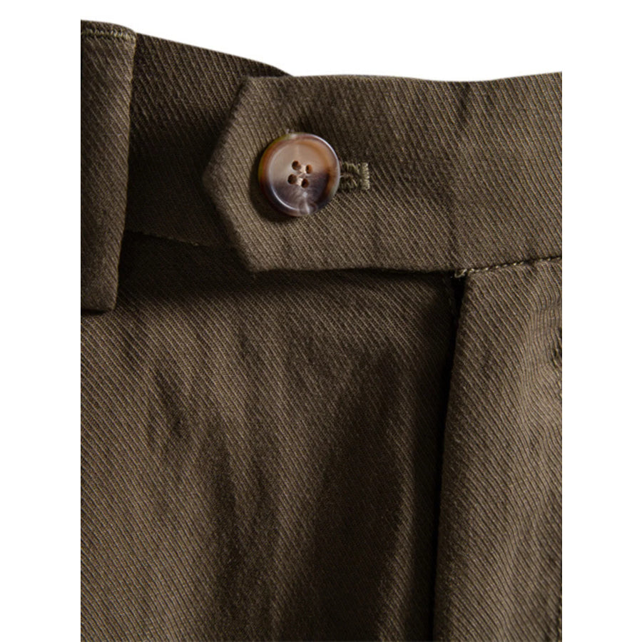 Men’s Pleated Shorts with Pockets Apparel and Accessories