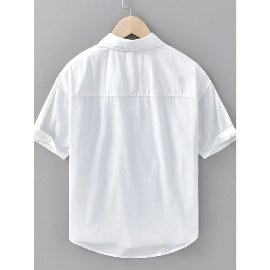 Men’s Plus Size Abstract Patchwork Short Sleeve Shirt Apparel and Accessories