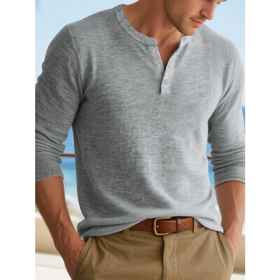 Men’s Plus Size Breathable Long Sleeve T-Shirt Apparel and Accessories