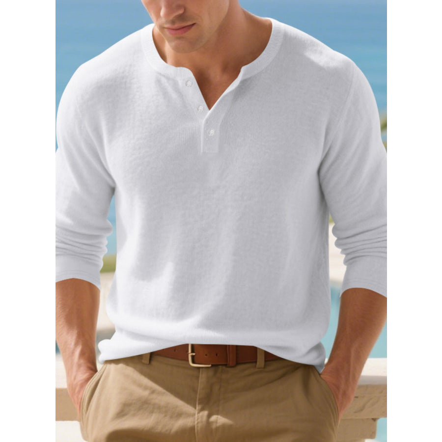 Men’s Plus Size Breathable Long Sleeve T-Shirt White / M Apparel and Accessories