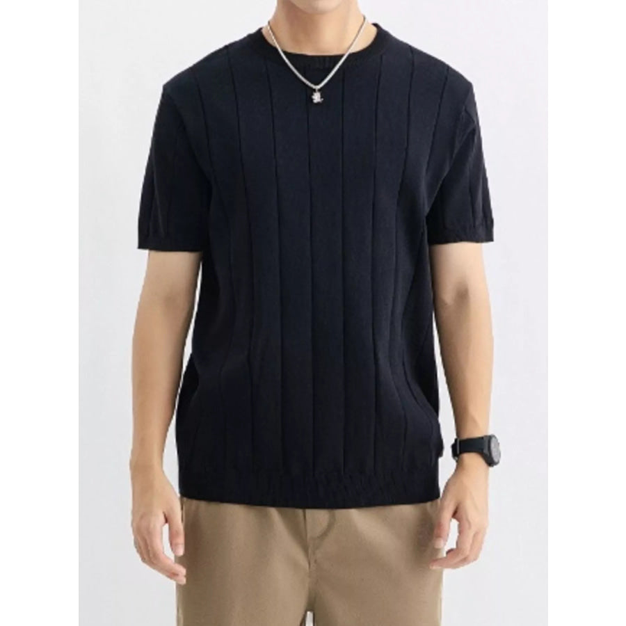 Men’s Plus Size Breathable Short Sleeve T-Shirt Black / M Apparel and Accessories