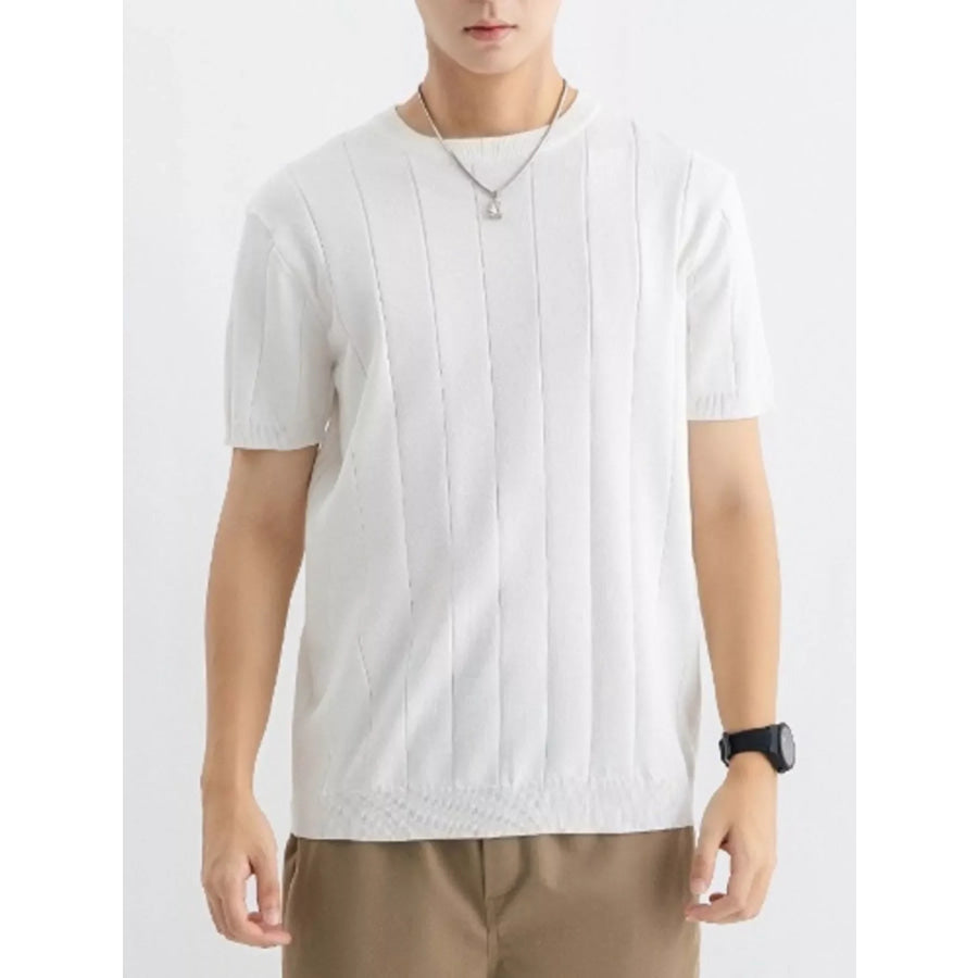 Men’s Plus Size Breathable Short Sleeve T-Shirt White / M Apparel and Accessories