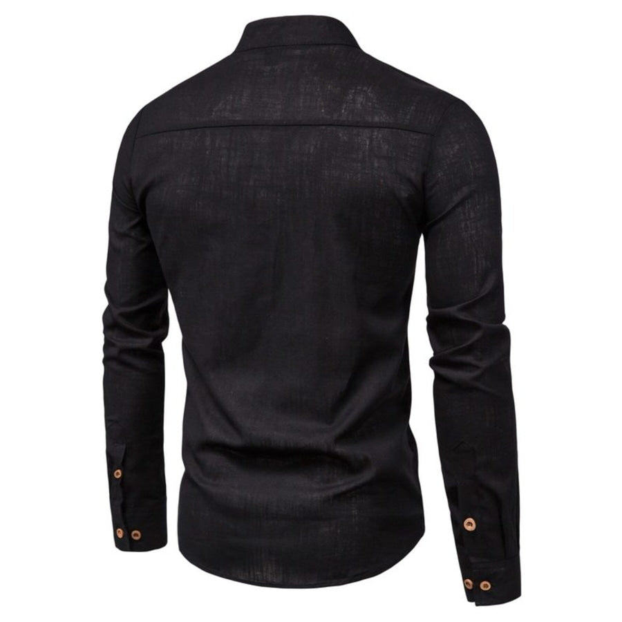 Men’s Plus Size Button Detail Long Sleeve Shirt Apparel and Accessories