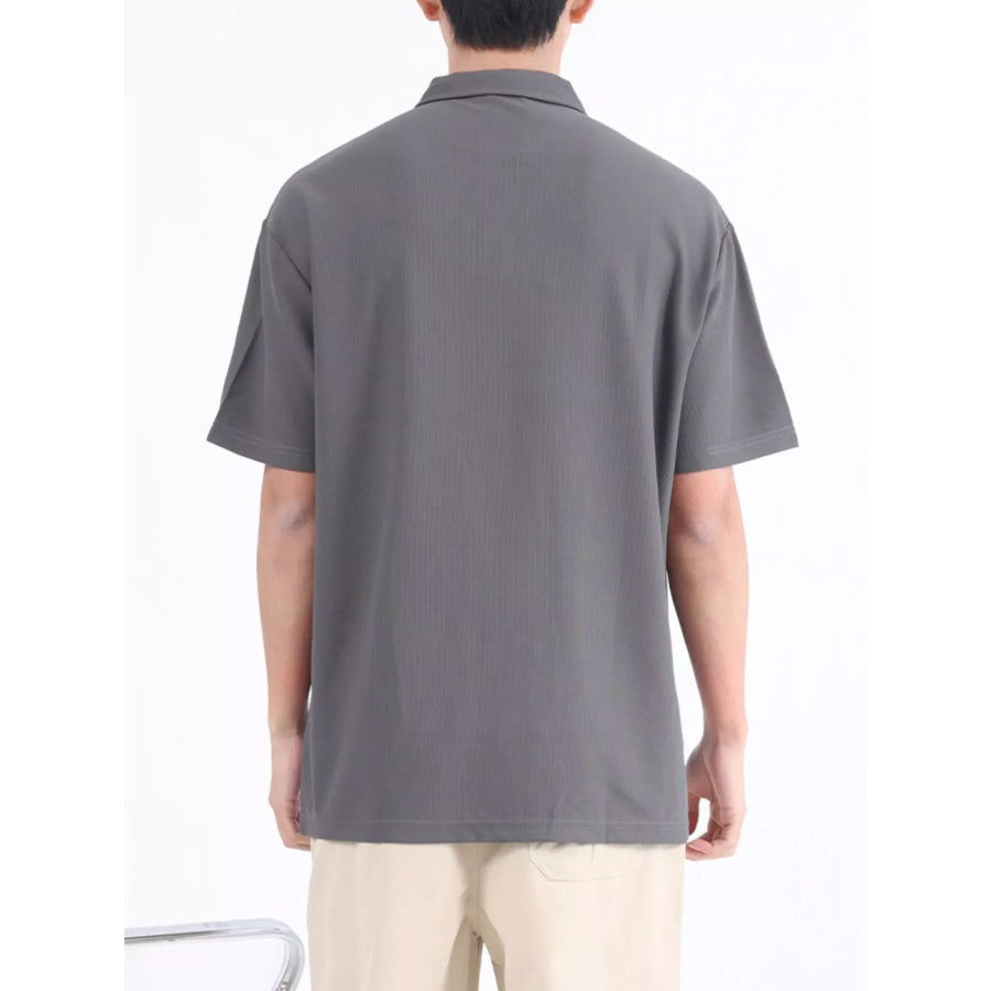Men’s Plus Size Button Detail Short Sleeve Polo Apparel and Accessories