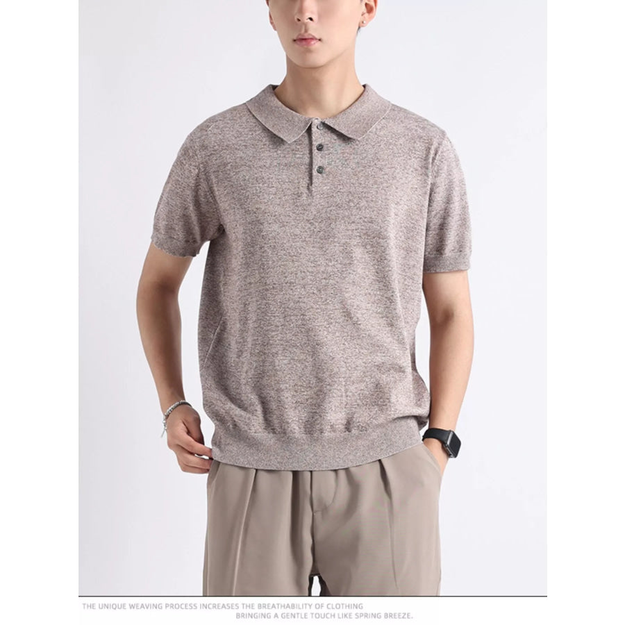 Men’s Plus Size Button Detail Short-Sleeve Polo Apparel and Accessories