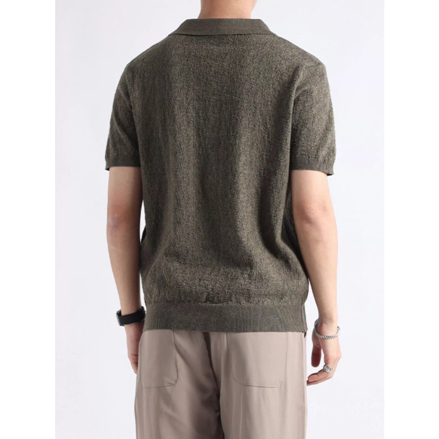 Men’s Plus Size Button Detail Short Sleeve Polo Apparel and Accessories