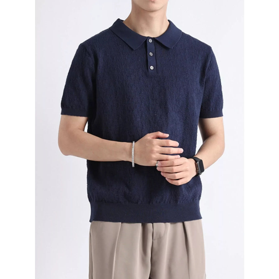Men’s Plus Size Button Detail Short Sleeve Polo Apparel and Accessories