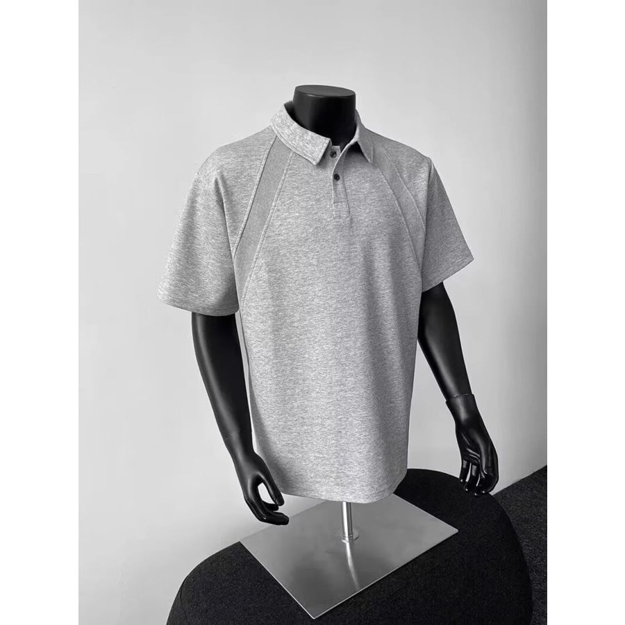 Men’s Plus Size Button Detail Short Sleeve Polo Apparel and Accessories