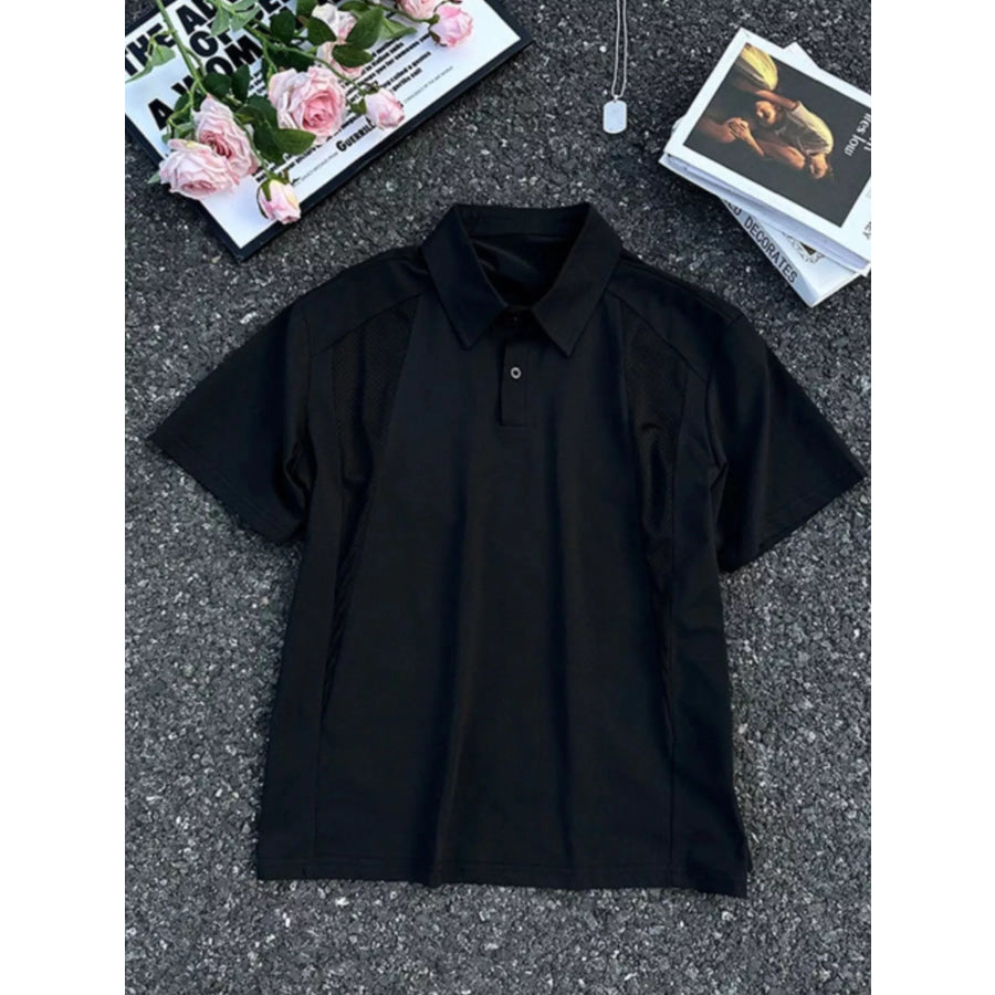 Men’s Plus Size Button Detail Short Sleeve Polo Apparel and Accessories
