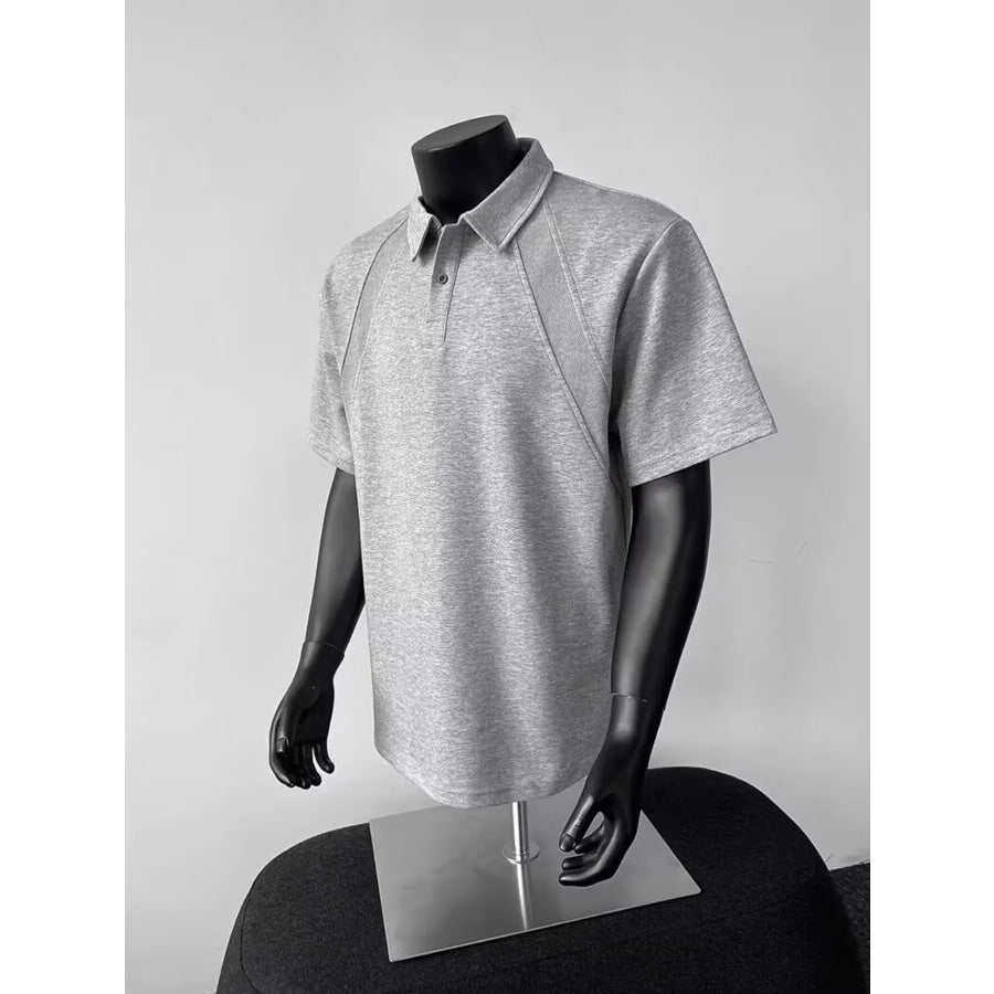 Men’s Plus Size Button Detail Short Sleeve Polo Apparel and Accessories