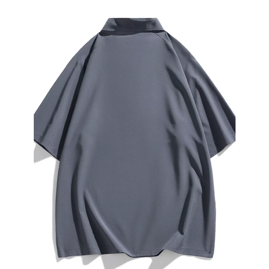 Men’s Plus Size Button Detail Short Sleeve Polo Apparel and Accessories