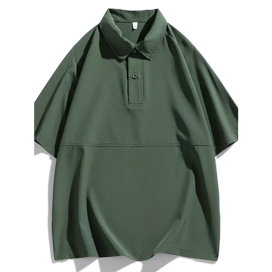 Men’s Plus Size Button Detail Short Sleeve Polo Apparel and Accessories
