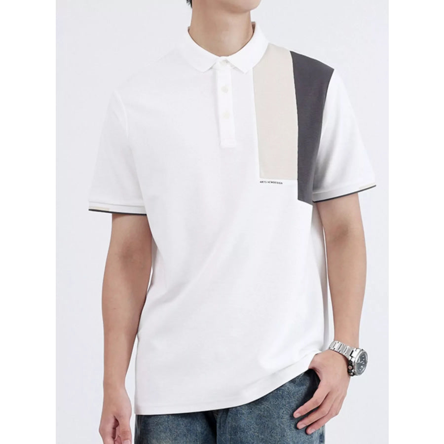 Men’s Plus Size Button Detail Short Sleeve Polo Apparel and Accessories