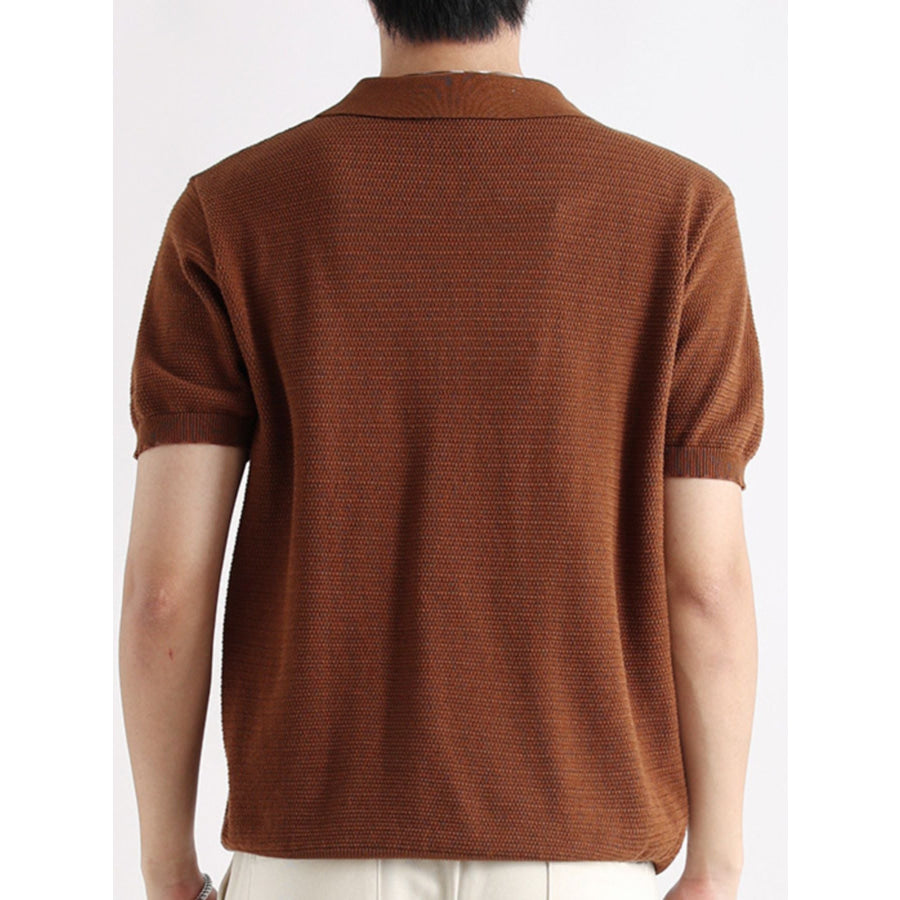 Men’s Plus Size Button Detail Short Sleeve Polo Apparel and Accessories