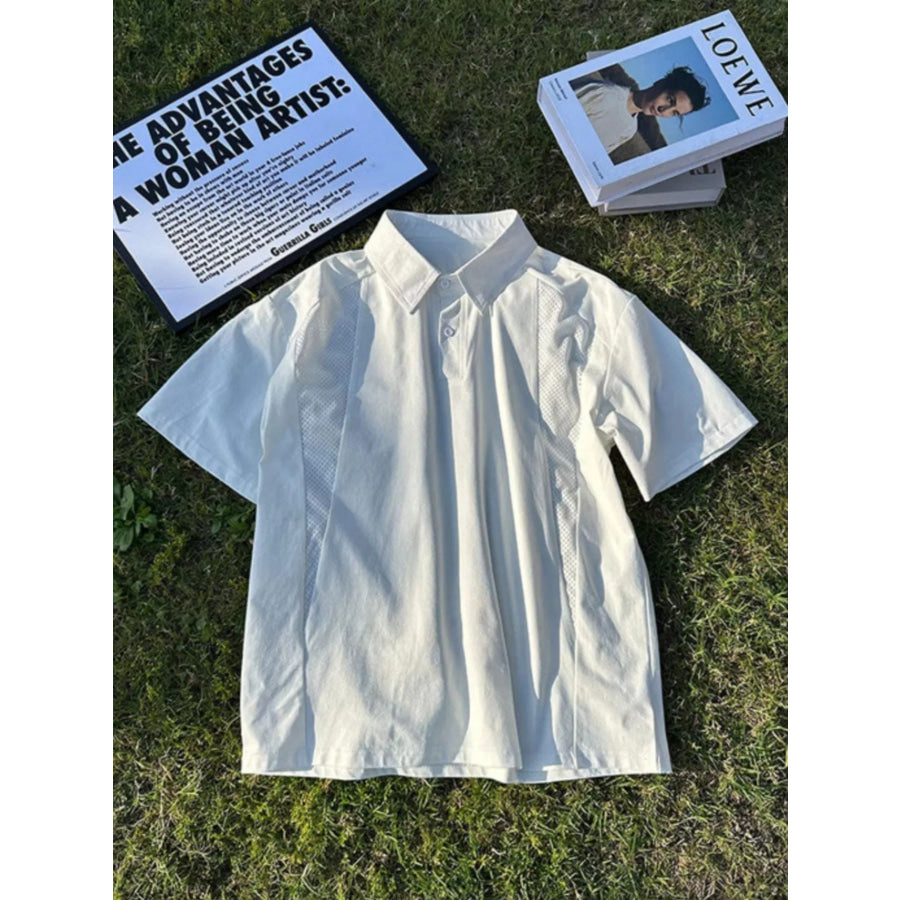 Men’s Plus Size Button Detail Short Sleeve Polo Apparel and Accessories