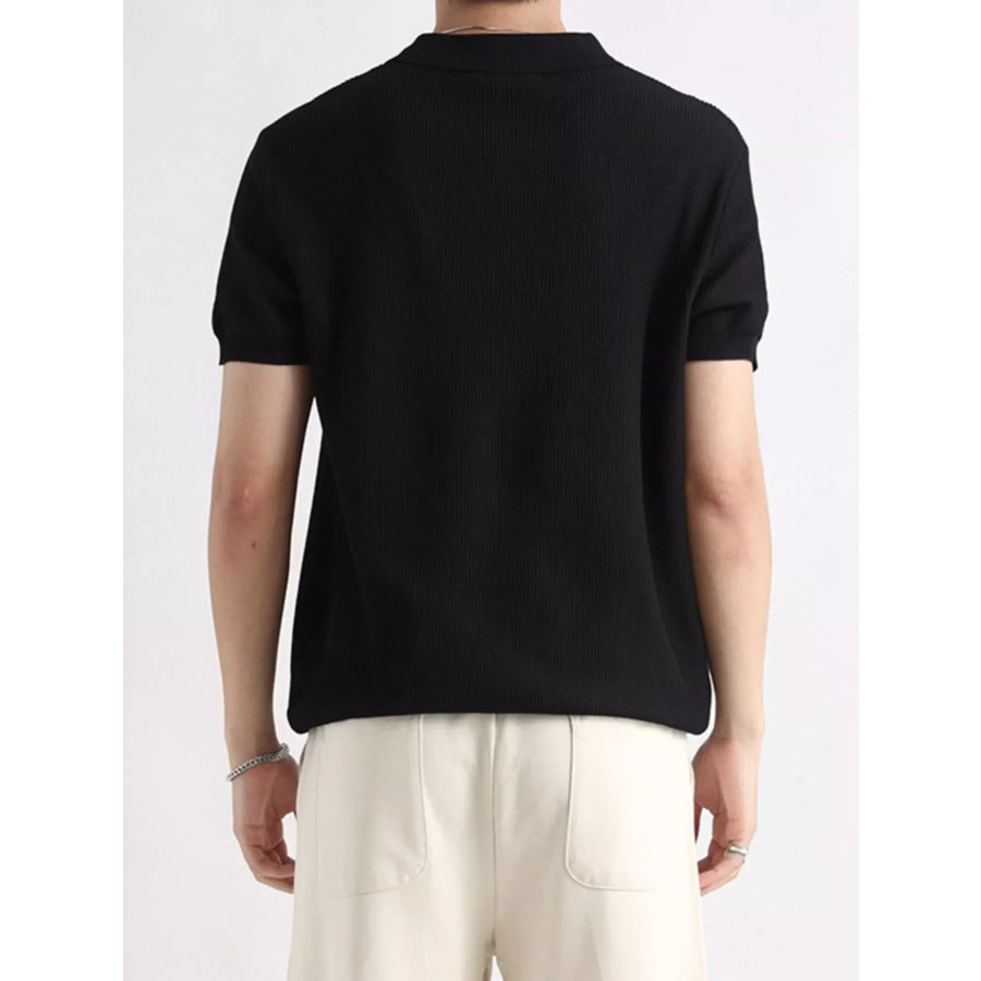Men’s Plus Size Button Detail Short Sleeve Polo Apparel and Accessories