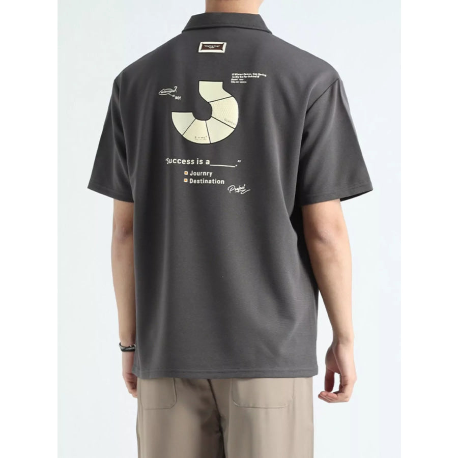 Men’s Plus Size Button Detail Short Sleeve Polo Apparel and Accessories