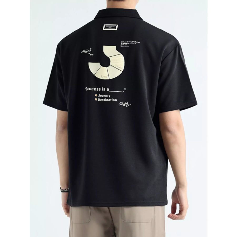 Men’s Plus Size Button Detail Short Sleeve Polo Apparel and Accessories