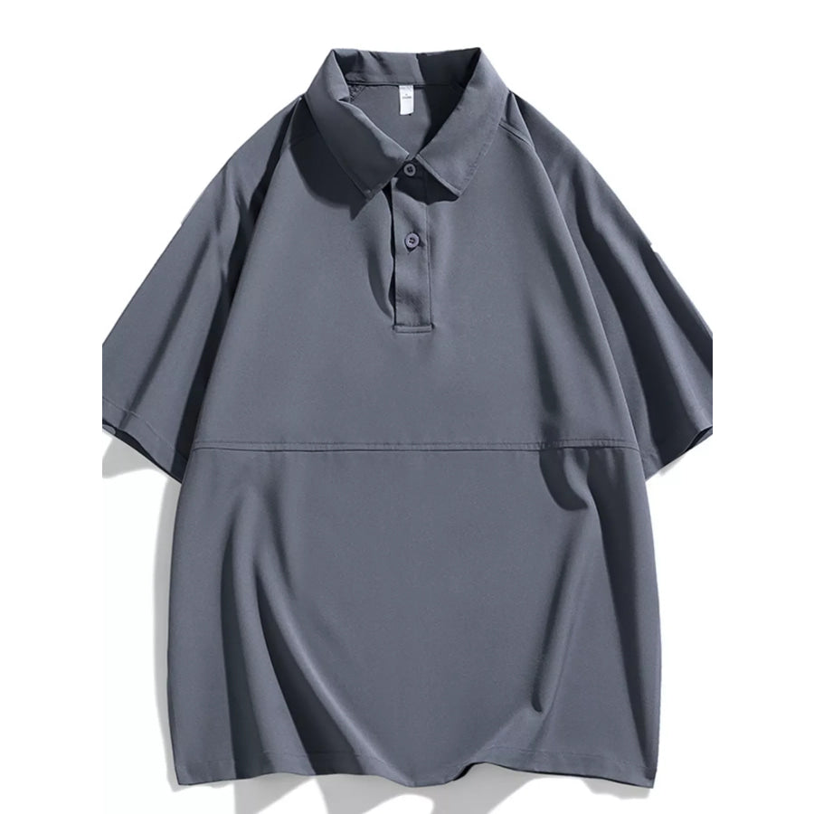 Men’s Plus Size Button Detail Short Sleeve Polo Apparel and Accessories